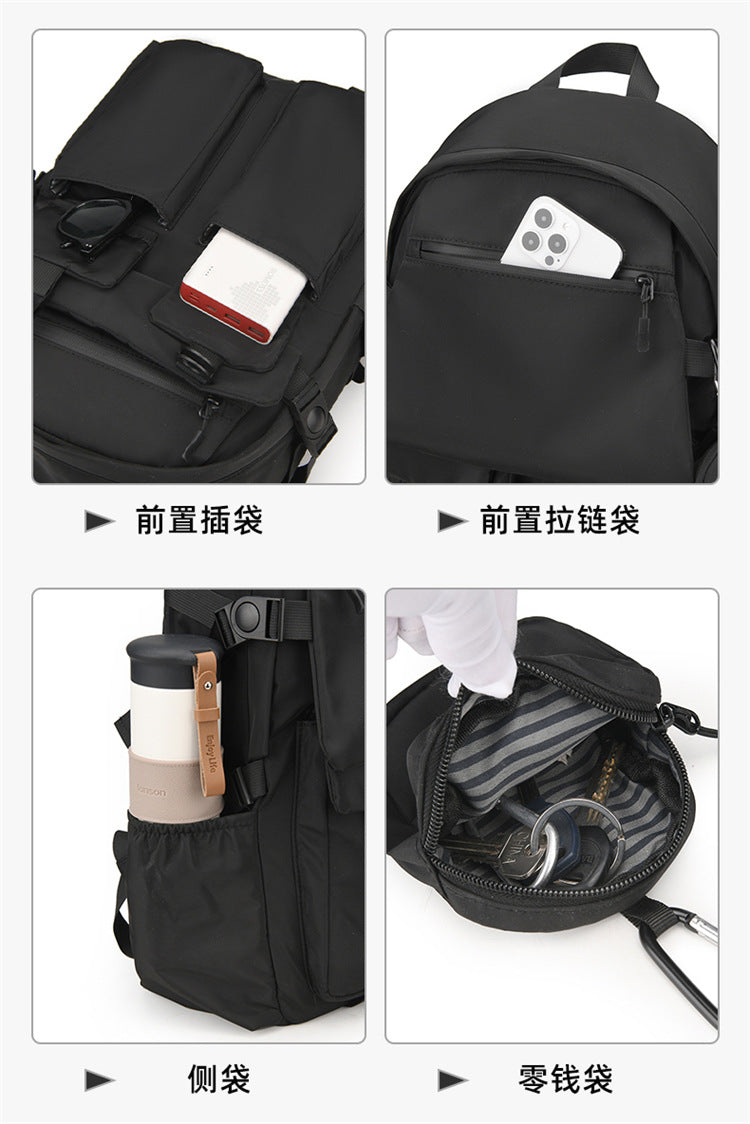 Double-shoulder backpack for travel computer backpack, with customizable patterns or text