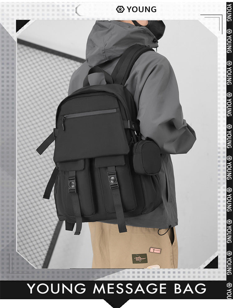 Double-shoulder backpack for travel computer backpack, with customizable patterns or text