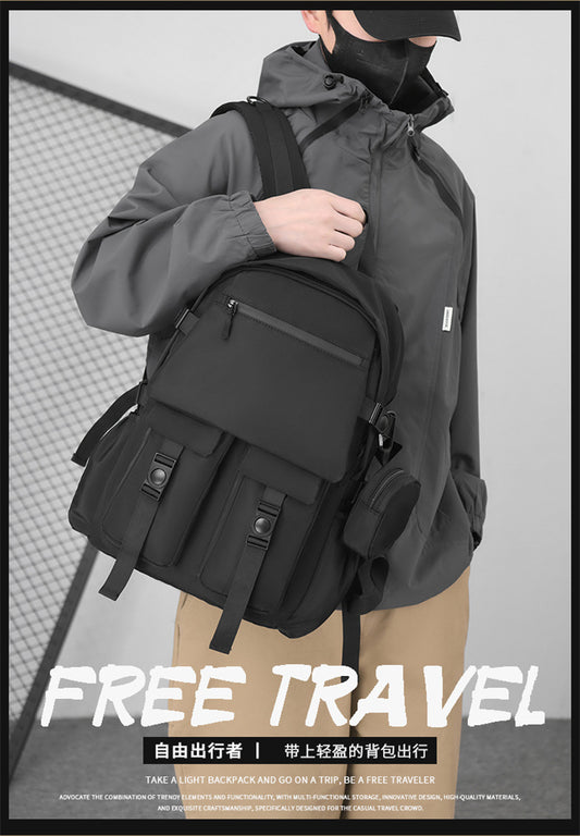 Double-shoulder backpack for travel computer backpack, with customizable patterns or text