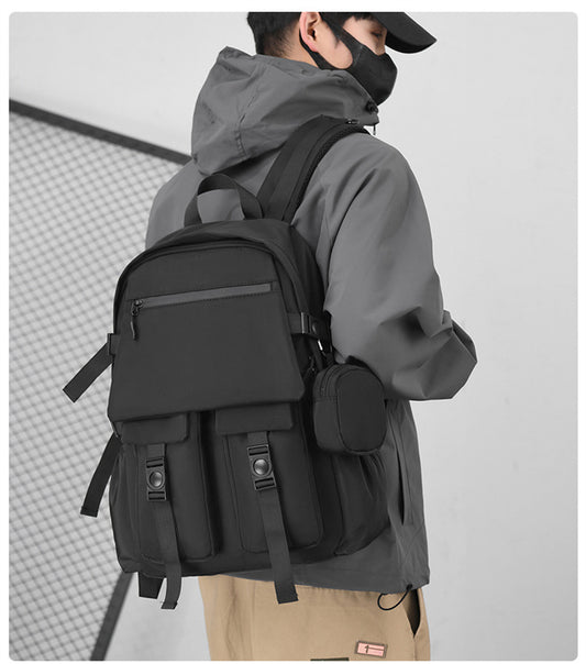 Double-shoulder backpack for travel computer backpack, with customizable patterns or text